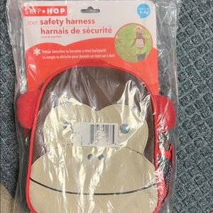 Skip Hop Zoo Monkey Safety Harness Backpack - Red and Tan